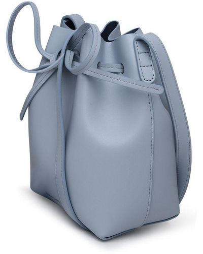 Mansur Gavriel Bucket Leather Mini Crossbody Bag - Blue