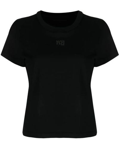 Alexander Wang T-Shirt With Embossed Logo - Black