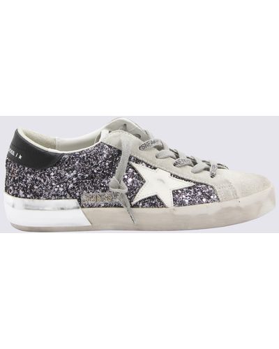 Golden Goose Silver Leather Sneakers - Gray