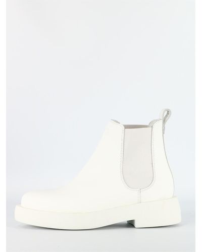Clarks Mileno Chelsea White Leather - Natural