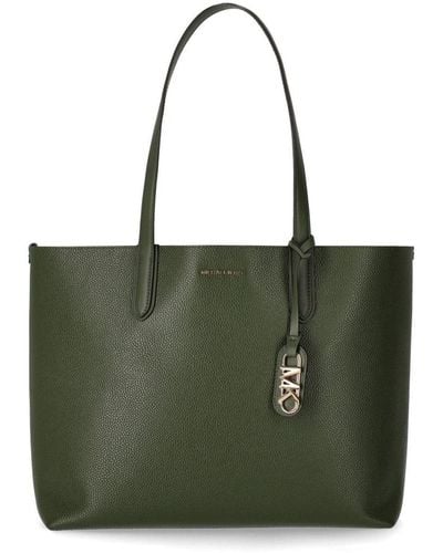 Michael Kors Large Eliza Reversible Leather Tote Bag - Green