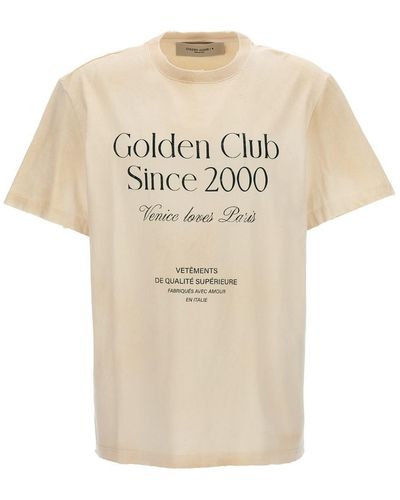 Golden Goose Logo Print T-shirt - Natural