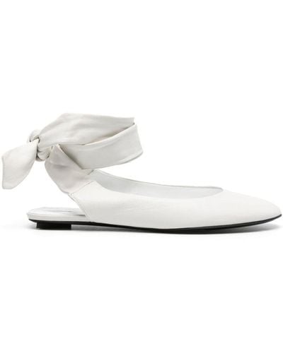 The Attico Cloe Ballerina Shoes - White
