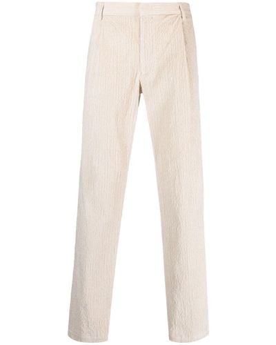 Emporio Armani Straight-leg Corduroy Pants - Natural