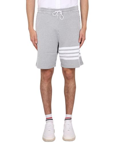 Thom Browne Striped Bermuda Shorts - Gray