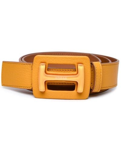 Hogan Logo Buckled Belt - Orange