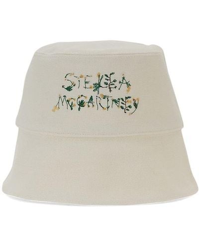 Stella McCartney Bucket Hat With Logo - White