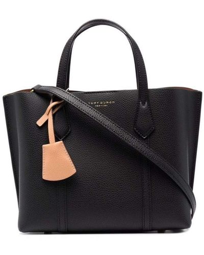 Tory Burch Perry Small Triple Compartment Tote - Black