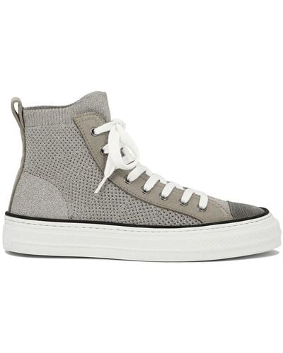 Brunello Cucinelli Knitted Sneakers - Gray