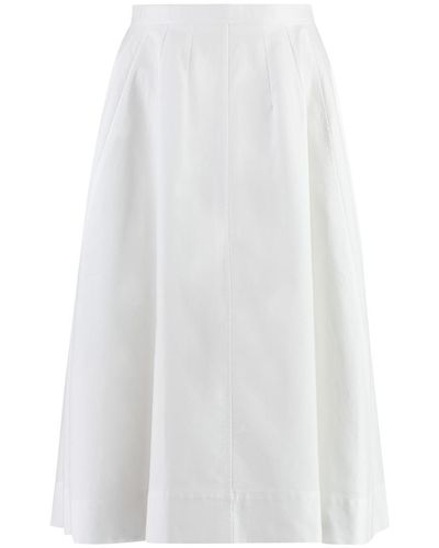 Chloé Cotton Midi Skirt - White