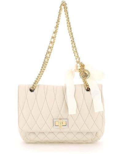 Lanvin Quilted Lambskin Small Happy Bag - Natural