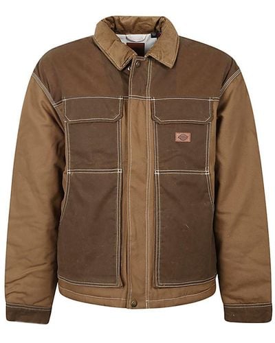 Dickies Construct Lucas Waxed Pocket Front Jacket - Brown