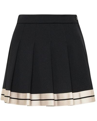 Palm Angels Black Polyester Skirt