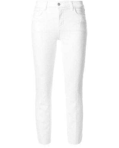 L'Agence Cropped Jeans - White