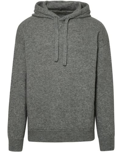 Laneus Gray Cashmere Blend Sweatshirt