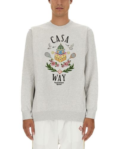 Casablancabrand Sweatshirt With Logo - Gray