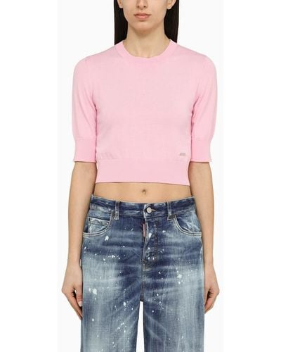 DSquared² Cropped Jersey - Pink