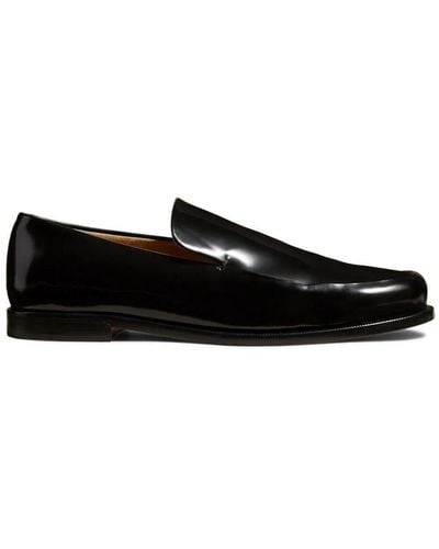 Khaite The Alessio Leather Loafers - Black