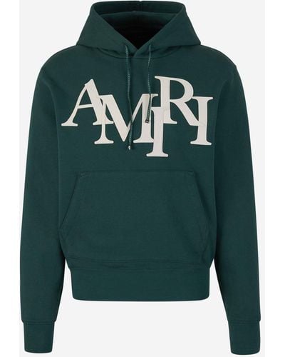 Amiri Cotton Hood Sweatshirt - Green