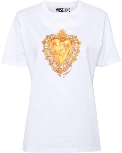 Moschino Printed T-shirt, - White