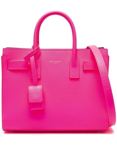 Saint Laurent Sac De Jour Leather Bag - Pink