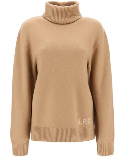 A.P.C. 'walter' Virgin Wool Turtleneck Sweater - Natural