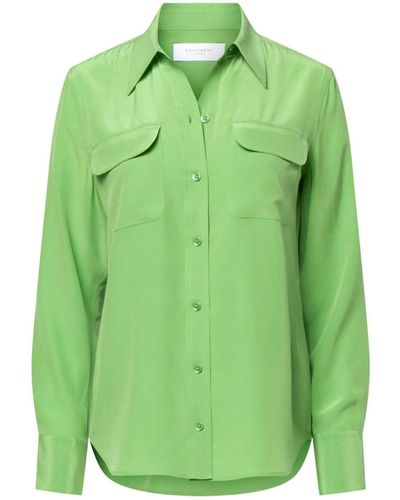 Equipment Slim Signature Silk Shirt - Green