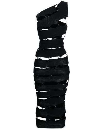 Rui Cut-out Detail Long Fitted Dress - Black