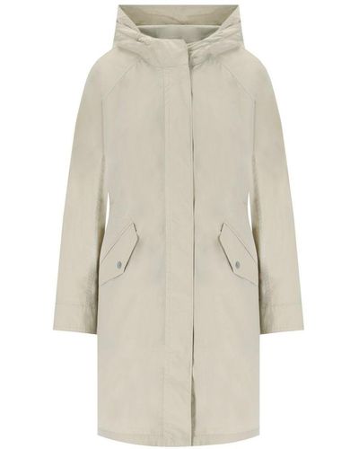 Woolrich Long Summer Light Oak Parka - White