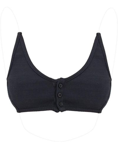 Y. Project Y Project Invisible Strap Crop Top With Spaghetti - Blue