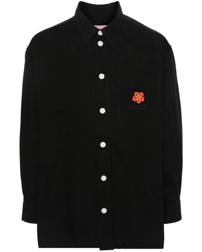 KENZO Boke Flower Cotton Shirt - Black