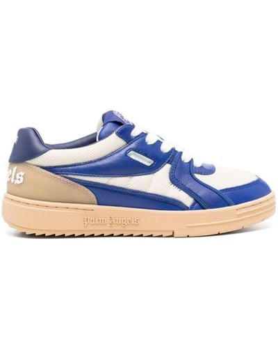 Palm Angels Palm College Leather Sneakers - Blue