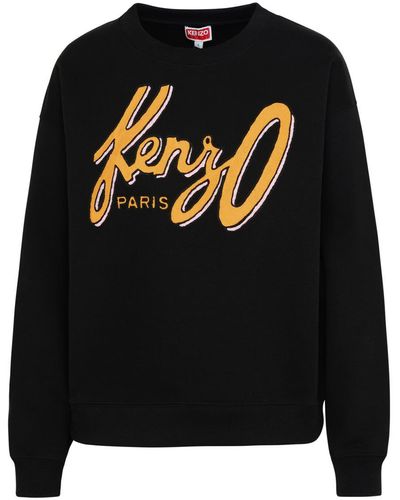 KENZO Cotton Blend Sweatshirt - Black