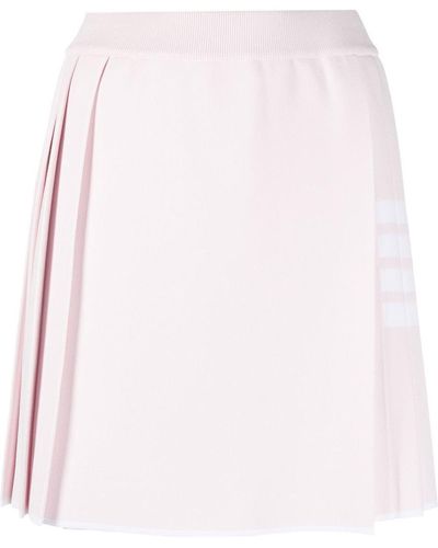 Thom Browne 4-bar Pleated Miniskirt - Pink