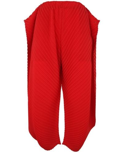 Issey Miyake Reiteration Pleats Solid Clothing - Red