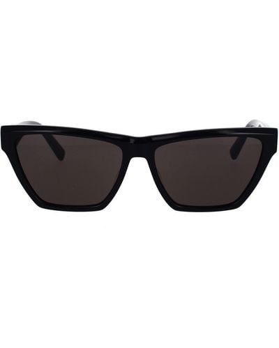 Saint Laurent Sl M103 Rectangular Cat-eye Acetate Sunglasses - Black