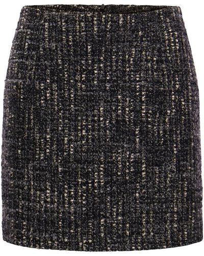 Tagliatore May - Tweed Miniskirt - Black