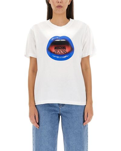 Moschino Jeans Mouth Print T-shirt - White
