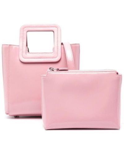 STAUD Mini Shirley Leather Bag - Pink