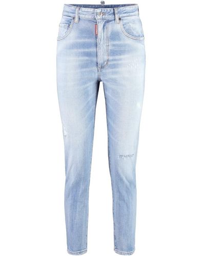DSquared² Twiggy Cropped Jeans - Blue