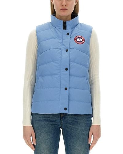 Canada Goose Padded Vest With Logo - Blue