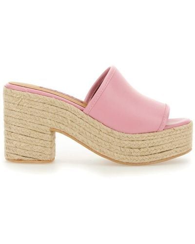 Moschino Jeans Leather Sandal - Pink