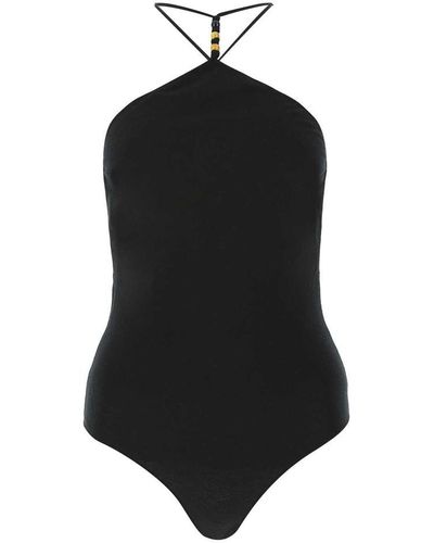 Bottega Veneta Beaded Strap Bodysuit - Black