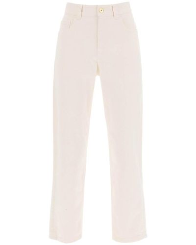 Brunello Cucinelli Able Cotton Denim Jeans For Everyday Wear - White