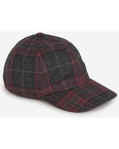 Isaia Checkered Wool Cap - Multicolor