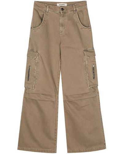 Semicouture Jaimee Cotton Cargo Pants - Natural
