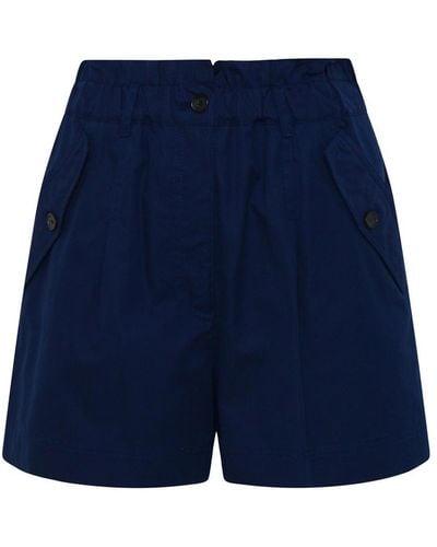 KENZO Navy Cotton Shorts - Blue