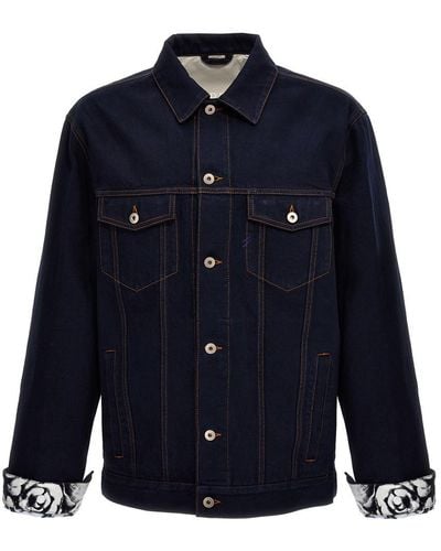 Burberry Denim Jacket Casual Jackets, Parka - Blue
