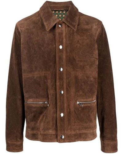 Etro Suede Shirt Jacket - Brown