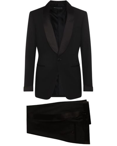Tom Ford Wool Suits - Black